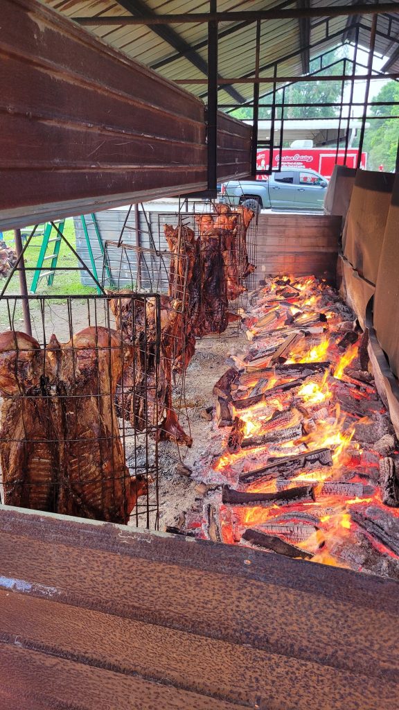 cochon de lait 2025 pigs hanging